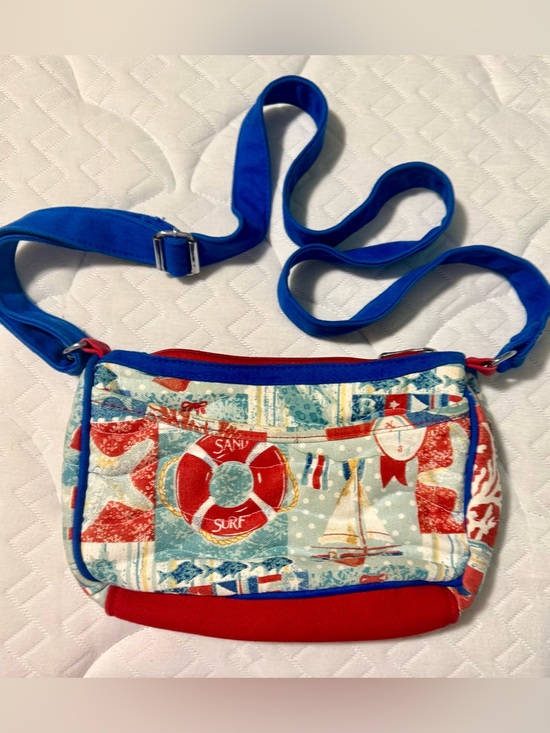 Handbags - Nautical Red & Blue Crossbody Bag, EUC
No call outs.